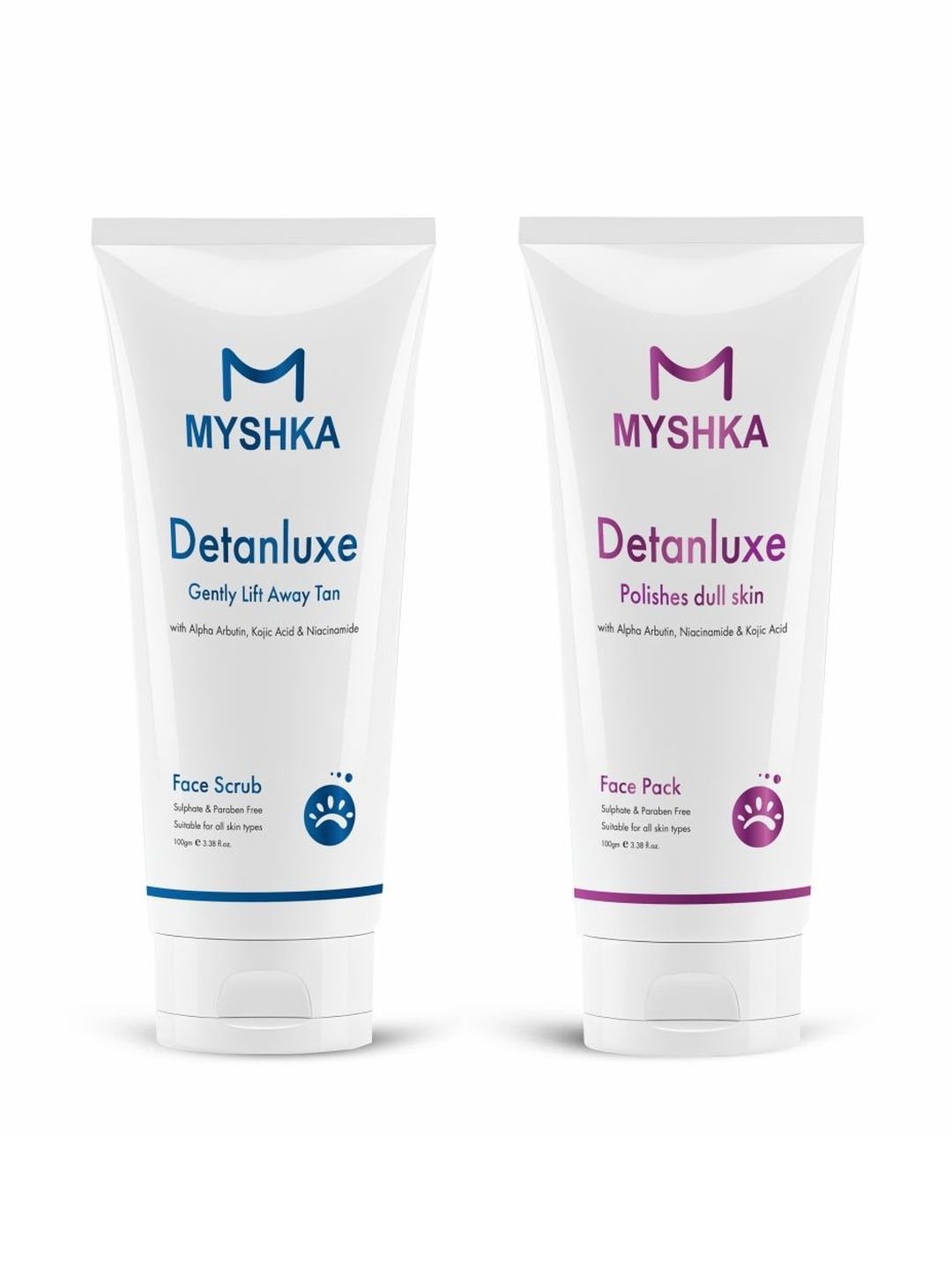 Myshka Set Of 2 Face Pack & Detan Face Scrub- 100 g Each-picture-20