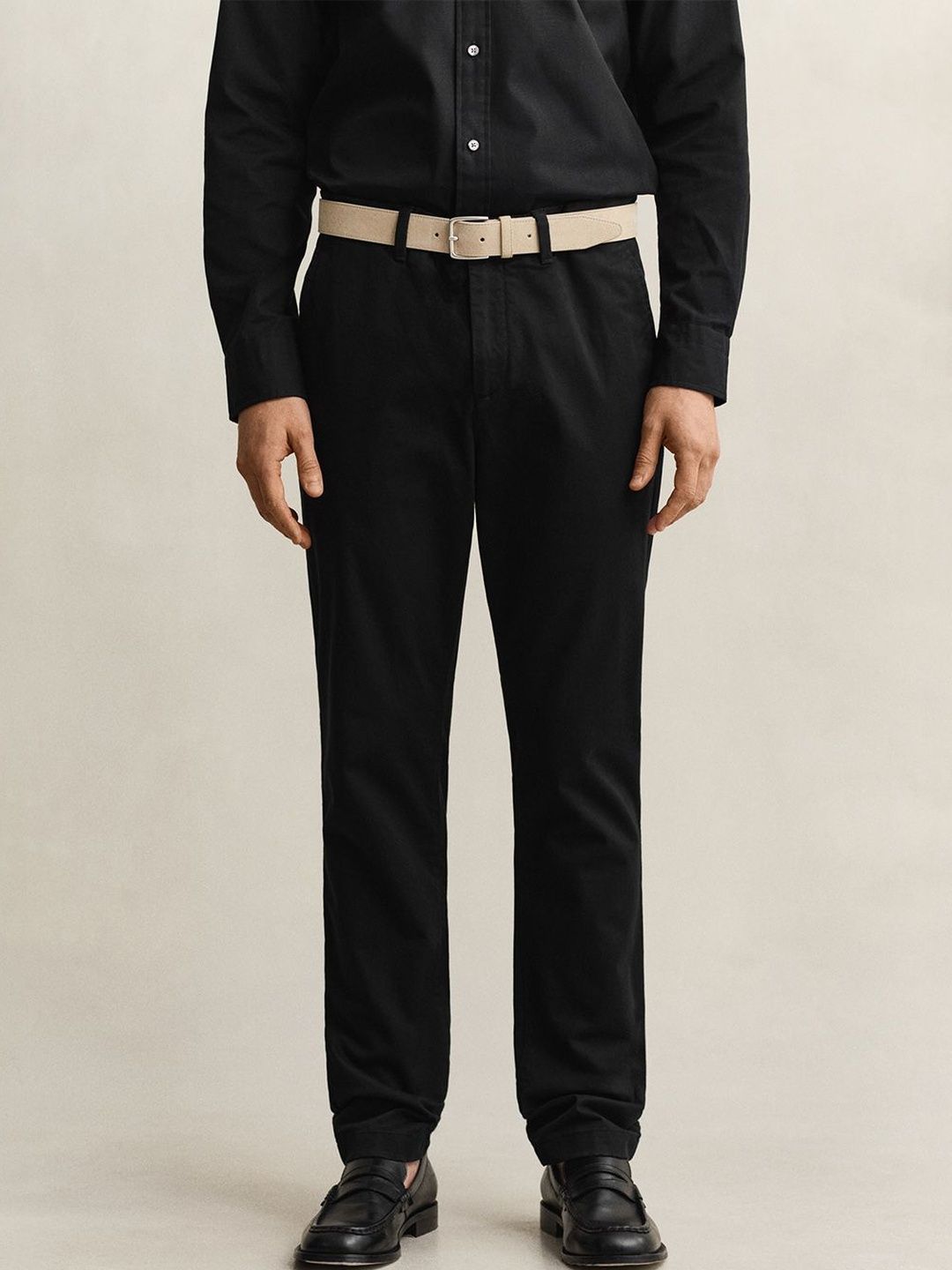 GANT Men Black Slim Fit Classic Chinos Trouser-picture-35