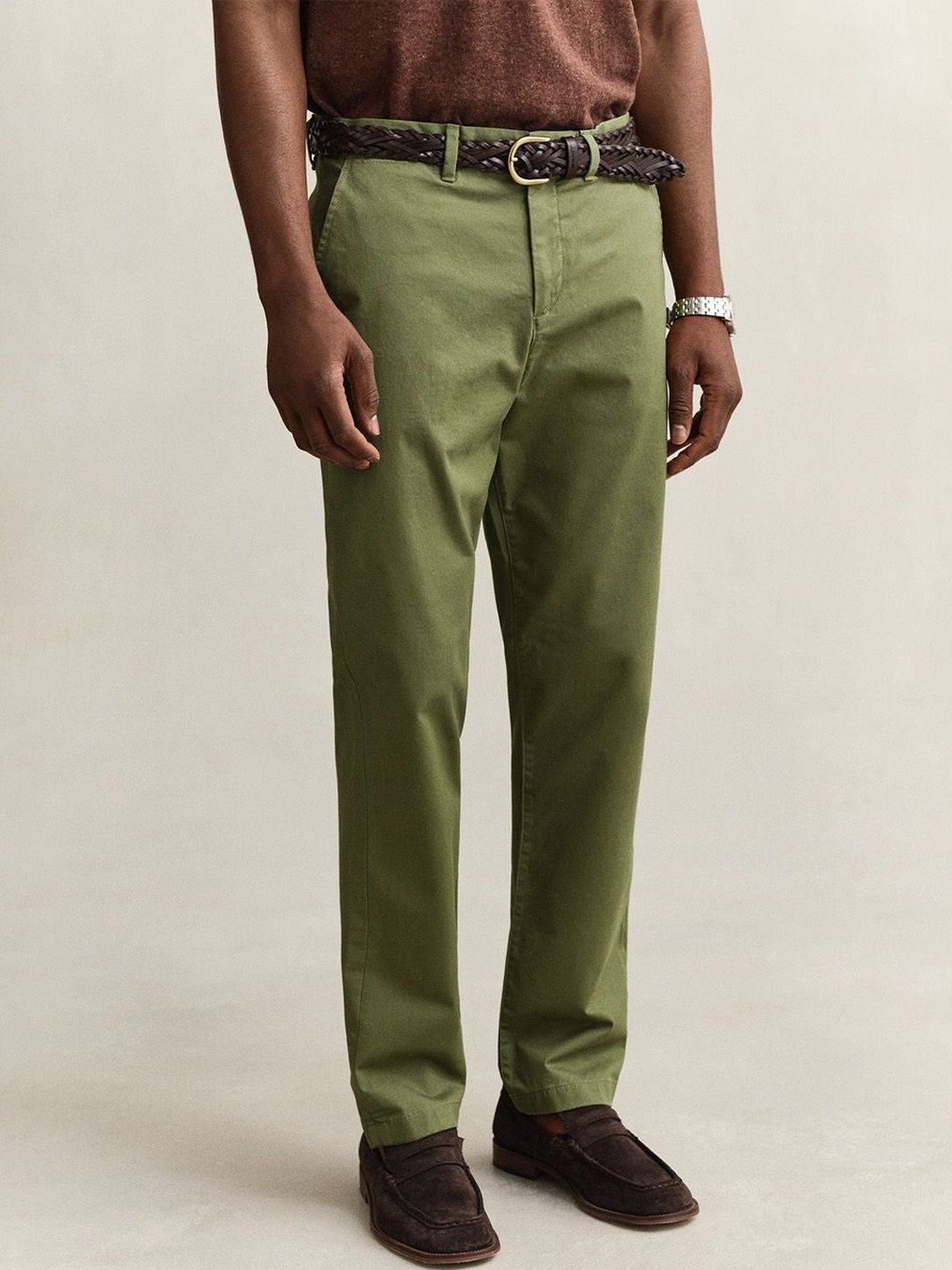 GANT Men Green Regular Fit Classic Chinos Trouser-picture-10