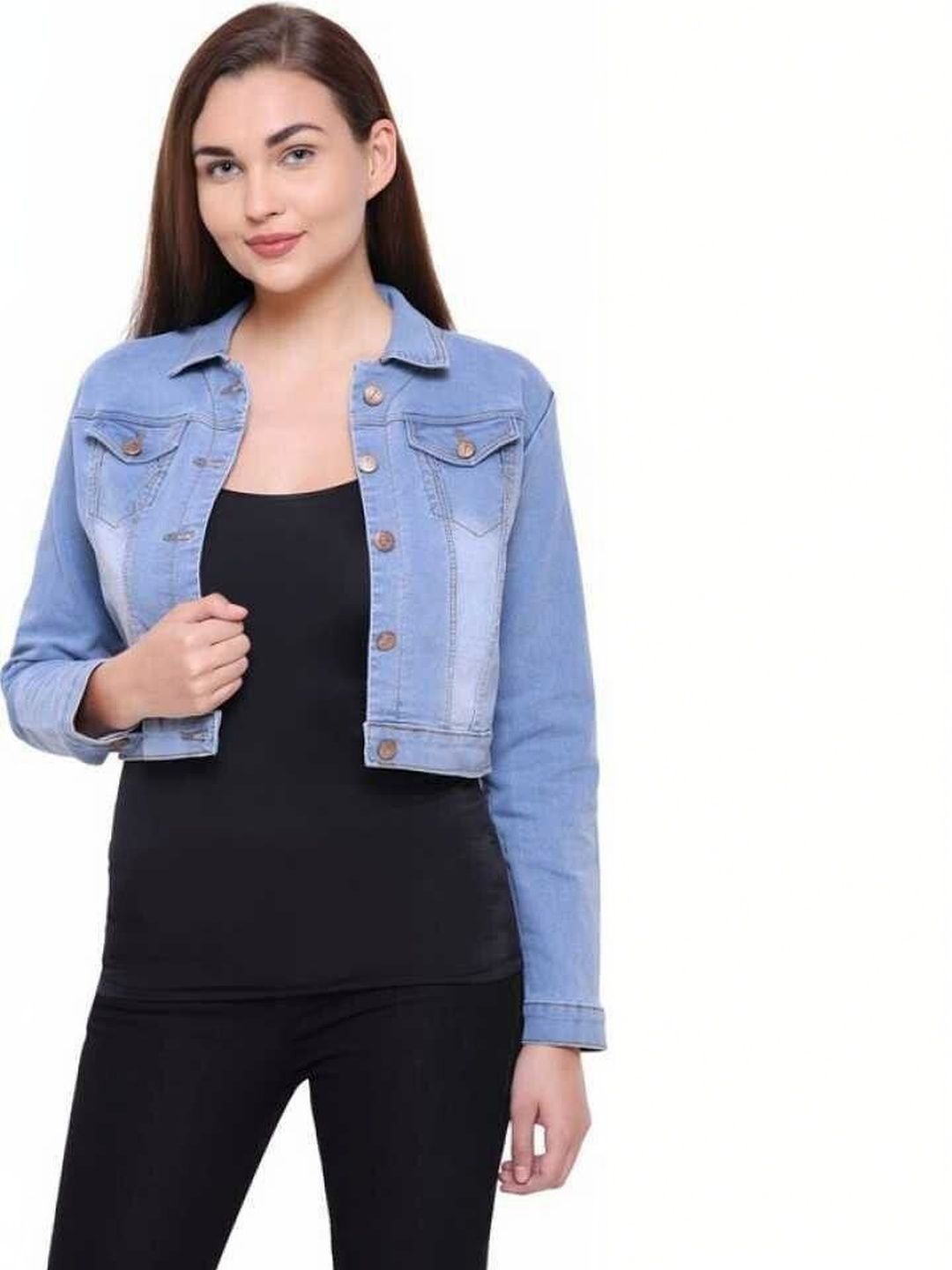 KASHIANXSTYLE Women Crop Denim Jacket-image-32