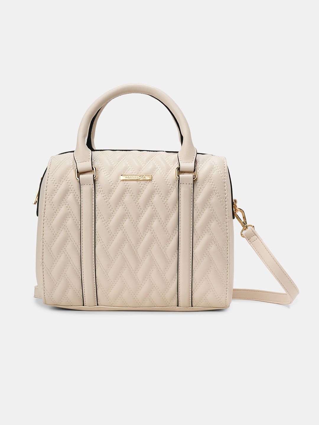 Forever Glam by Pantaloons Textured PU Structured Handheld Bag with Quilted-picture-23