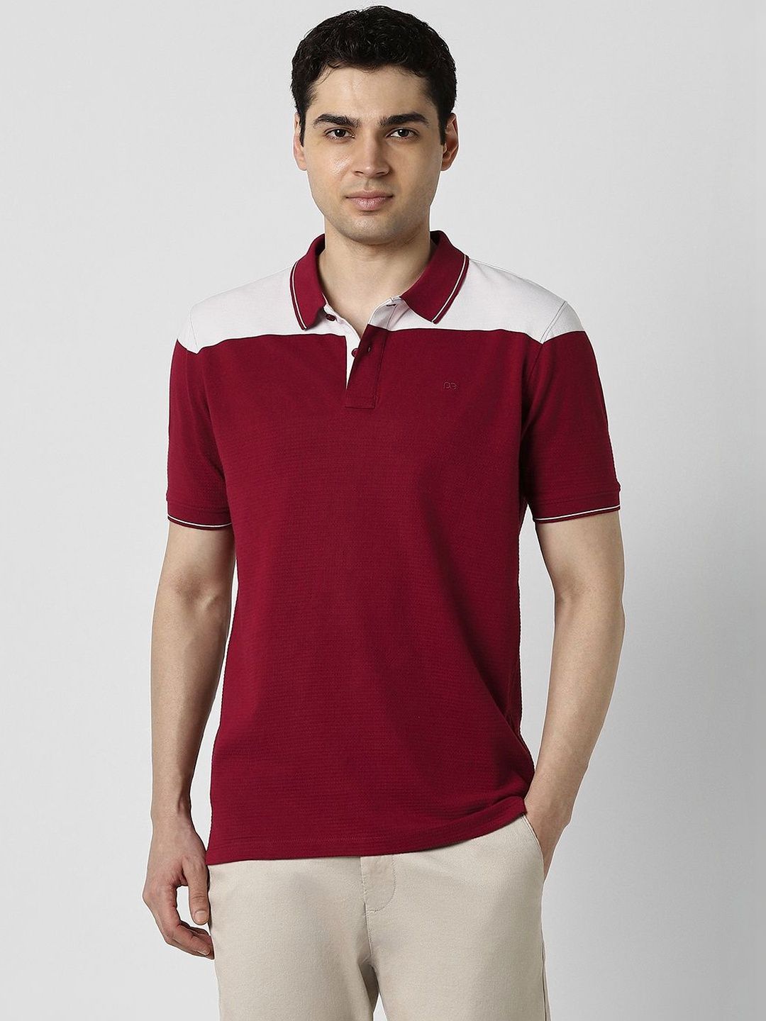 Peter England Men Colourblocked Polo Collar T-shirt-picture-28