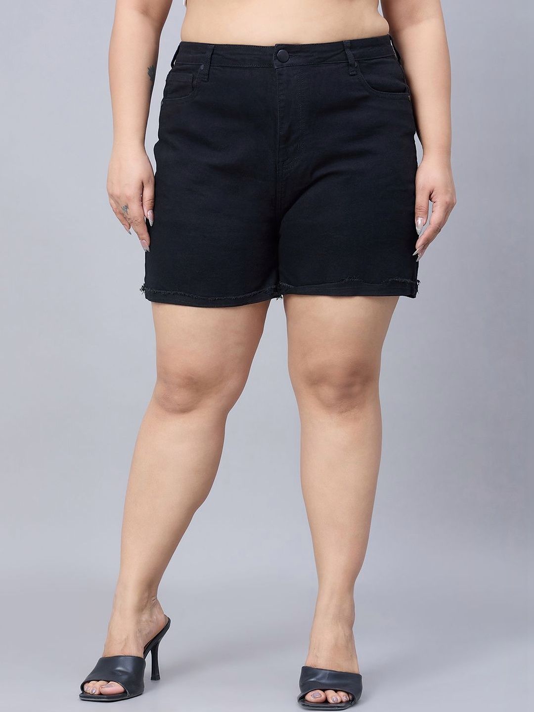 Style Quotient Plus Women High-Rise Shorts-picture-11