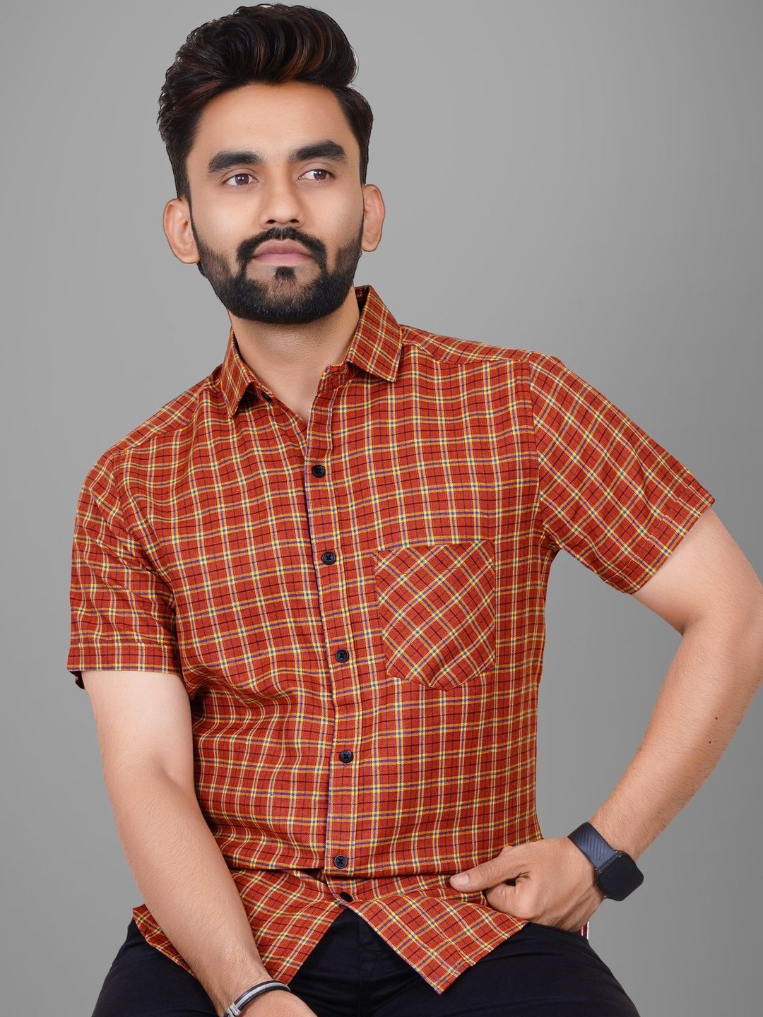 Metronaut Men Checked Casual Shirt-image-22