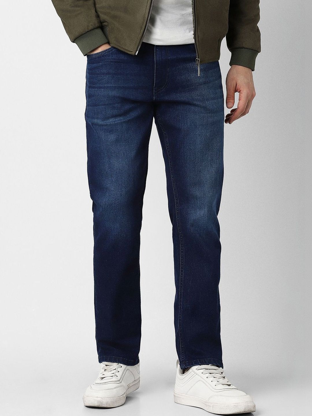 Peter England Casuals Men Regular Fit Mid-Rise Light Fade Jeans-picture-10