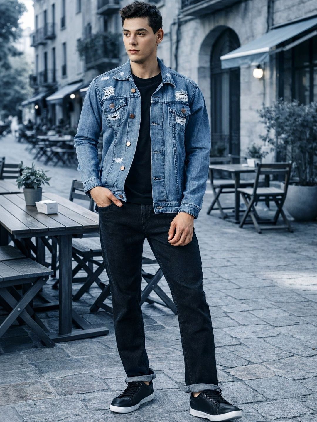 CINOCCI Men Denim Jacket-picture-52