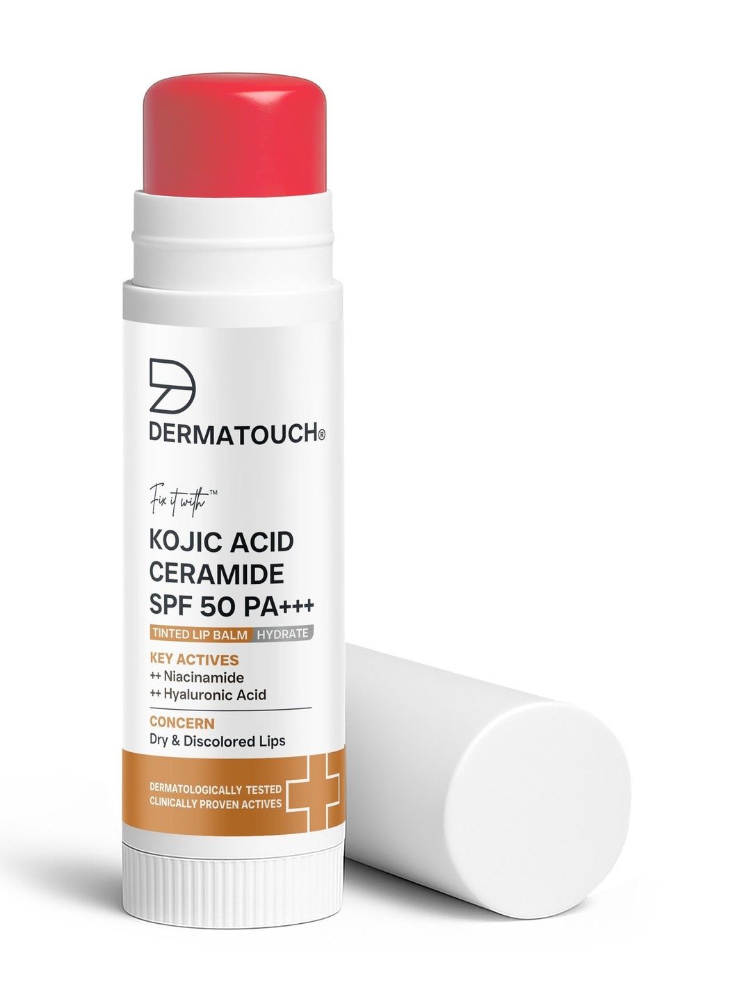 Dermatouch Kojic Acid Ceramide Lip Balm SPF 50 PA+++ - 5 g - Light Rosy-image-39