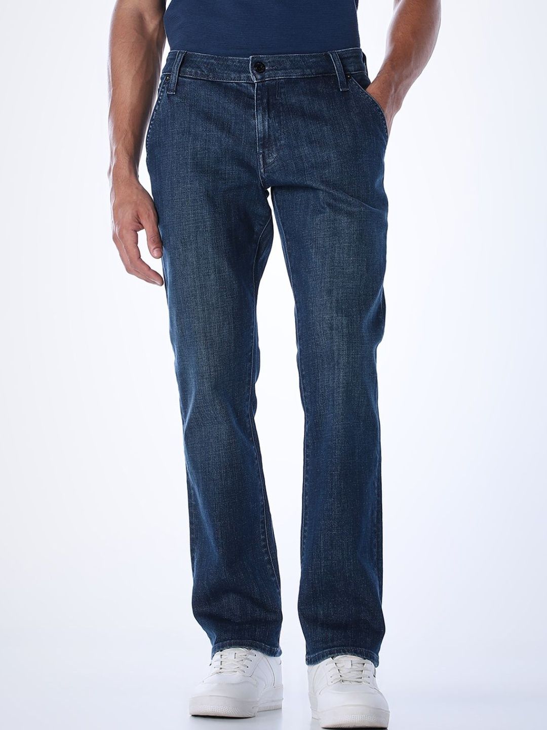 Jack & Jones Men Clark Regular Fit Low-Rise Light Fade Stretchable Jeans-picture-23