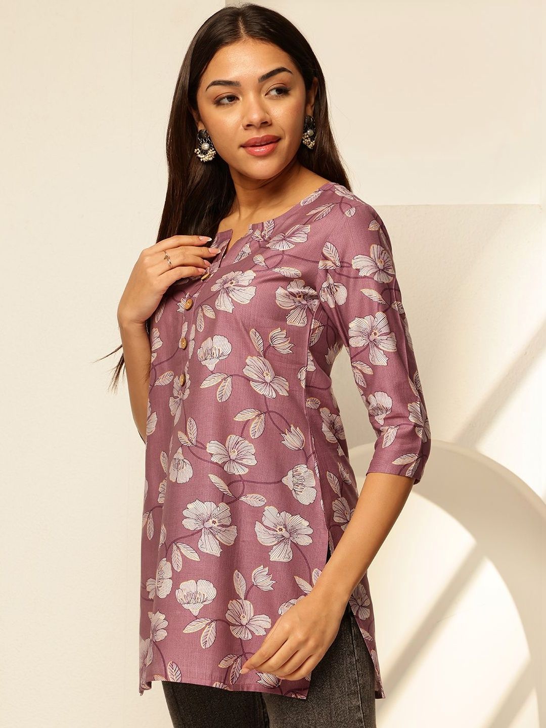 Sangria FUZN Floral Print Cotton Top-picture-15