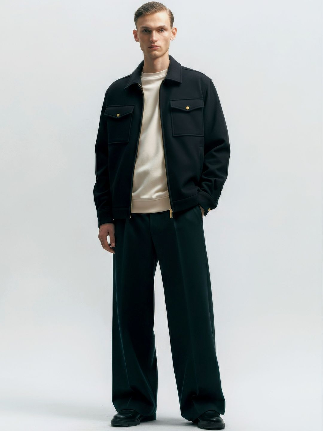 PresiClo Men Loose Fit Easy Wash Trousers-picture-32