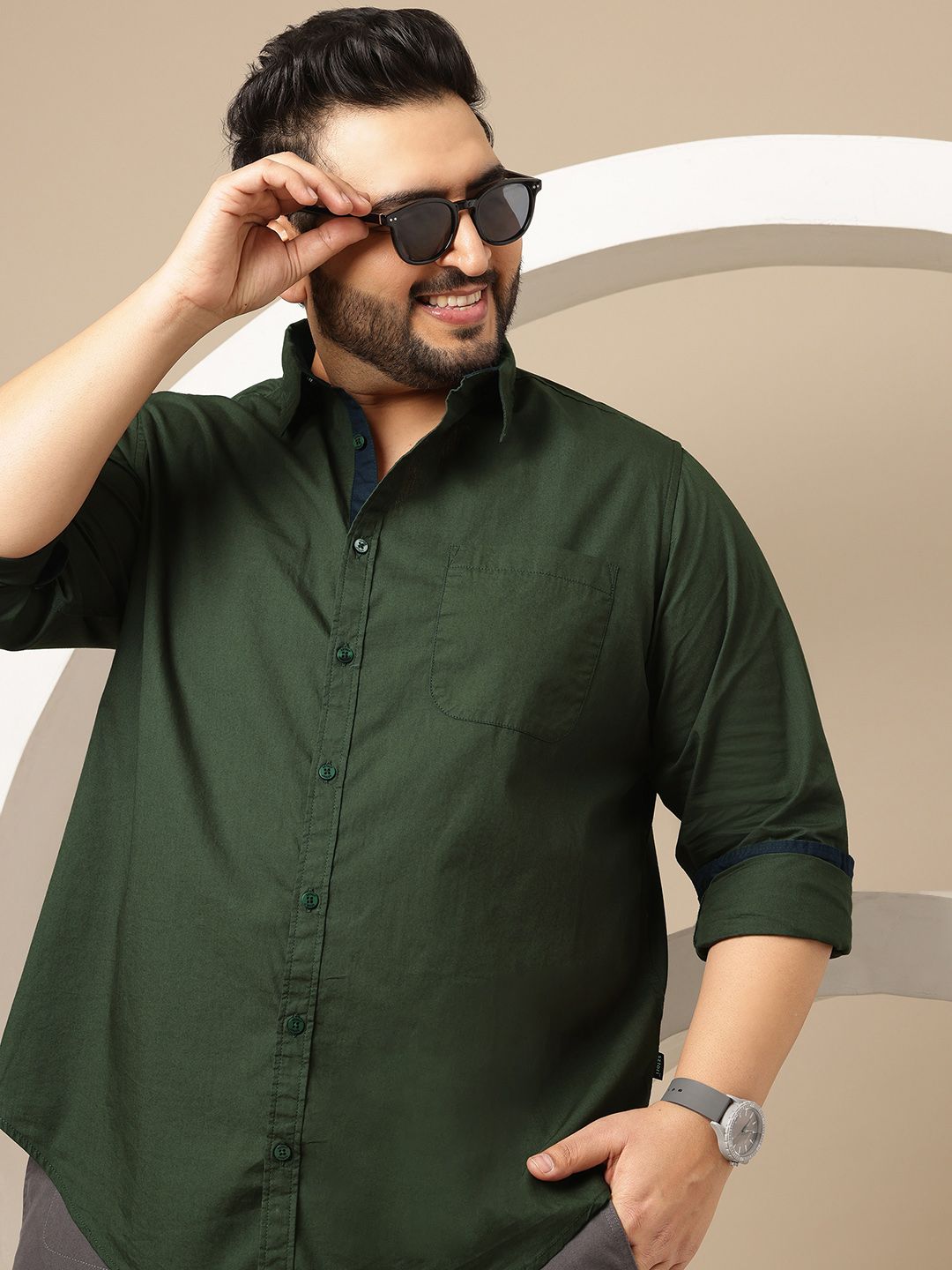 Sztori Plus Size Pure Cotton Casual Shirt-picture-11