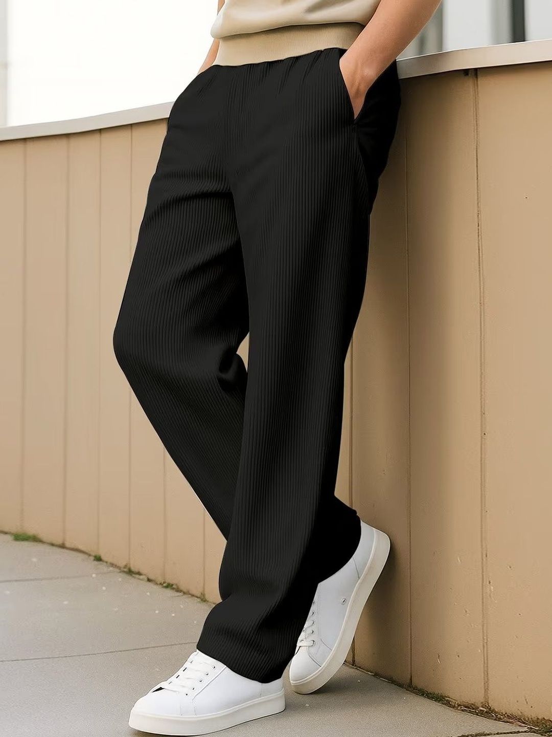 Urban Buccachi Men Textured Trousers-picture-47