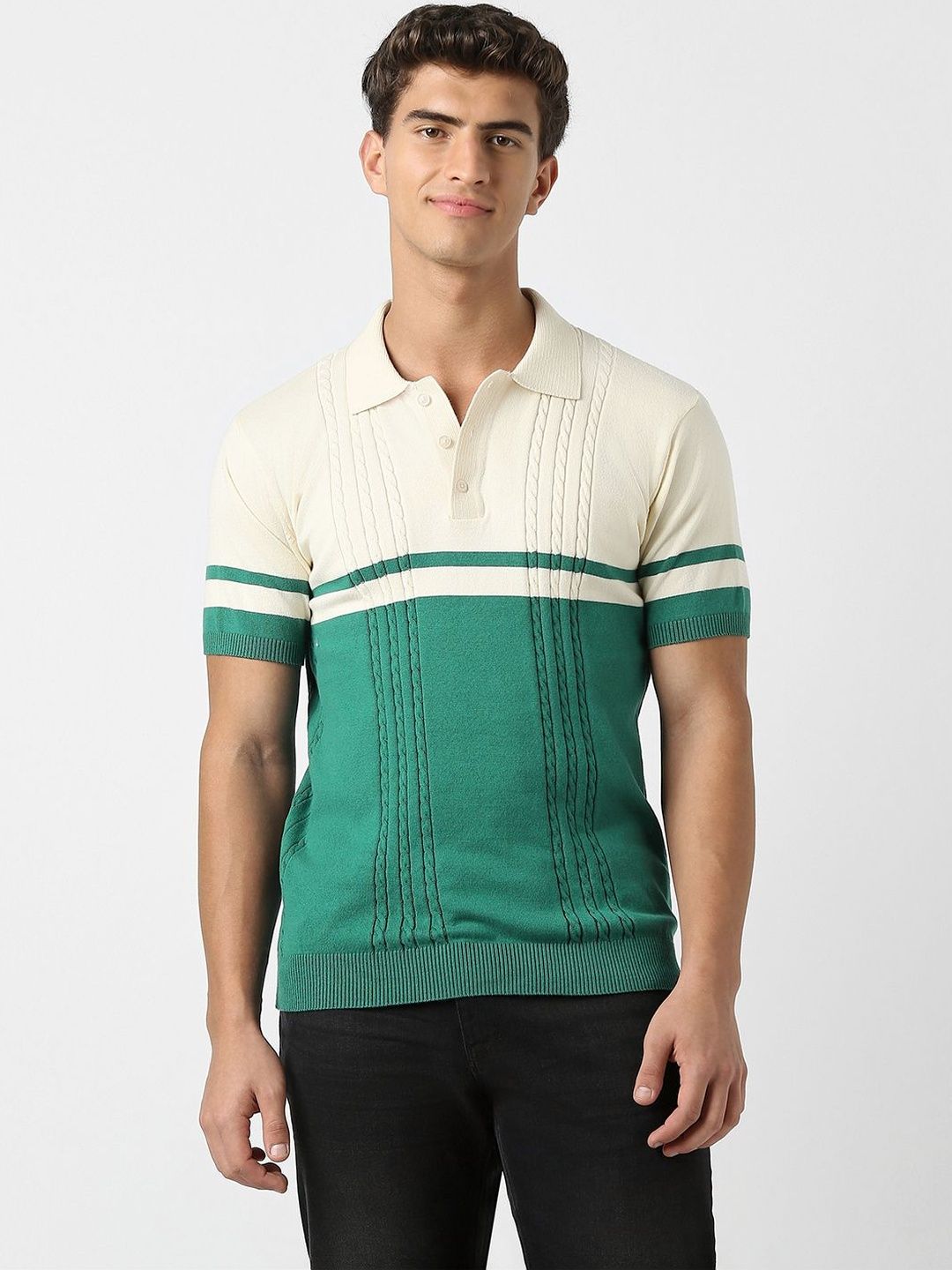 Peter England Casuals Men Colourblocked Polo Collar T-shirt-picture-41