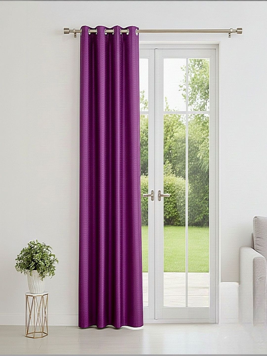 vstucart Purple Embellished Door Curtain-picture-10