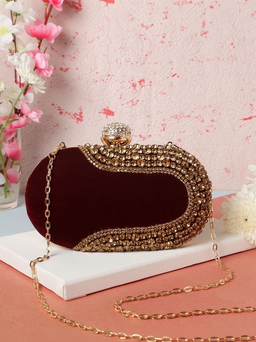 VRPS Handicrafts Embroidered Box Clutch-picture-39