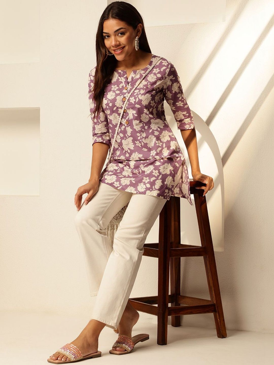 Sangria FUZN Floral Print Top-picture-37
