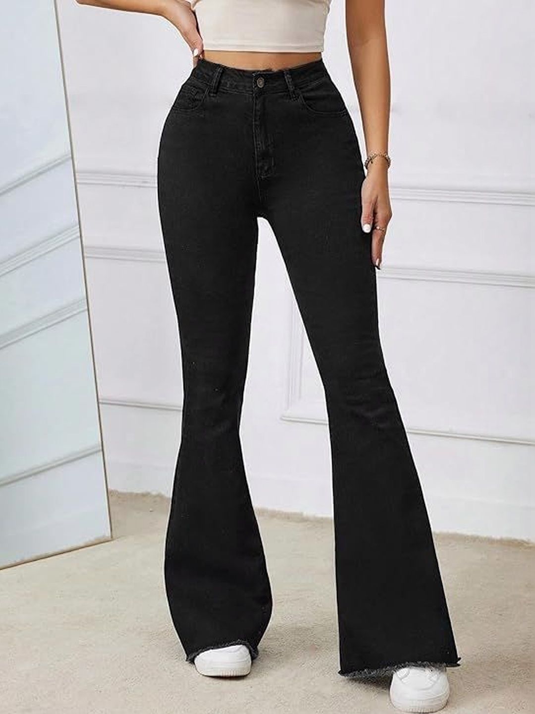 AngelFab Women Bootcut High-Rise Stretchable Jeans-picture-36