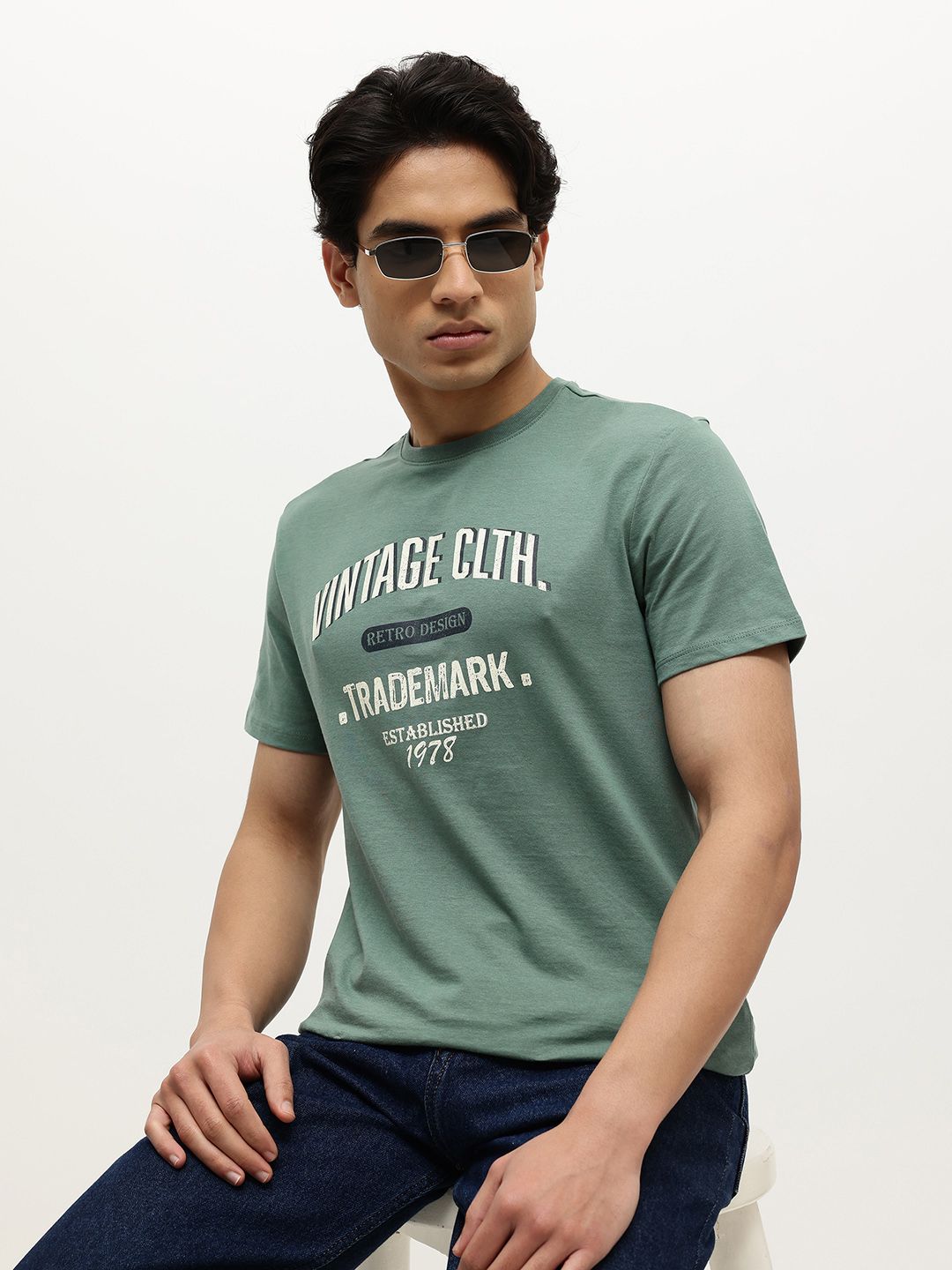 KIABI Typography Printed Pure Cotton T-shirt-image-48