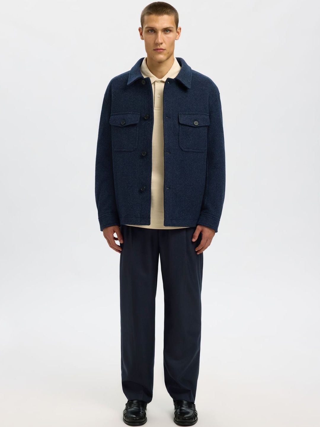 SELECTED Men Loose Fit Pleated Trousers-image-28