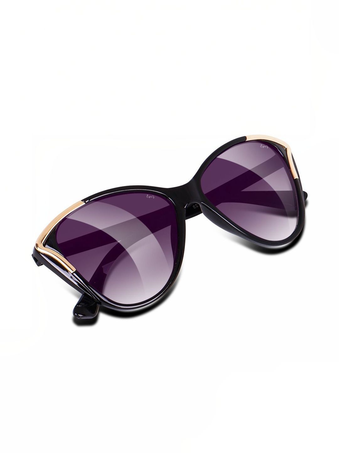 LEGEND EYEWEAR Unisex Purple Lens & Black Cateye Sunglasses with-image-48