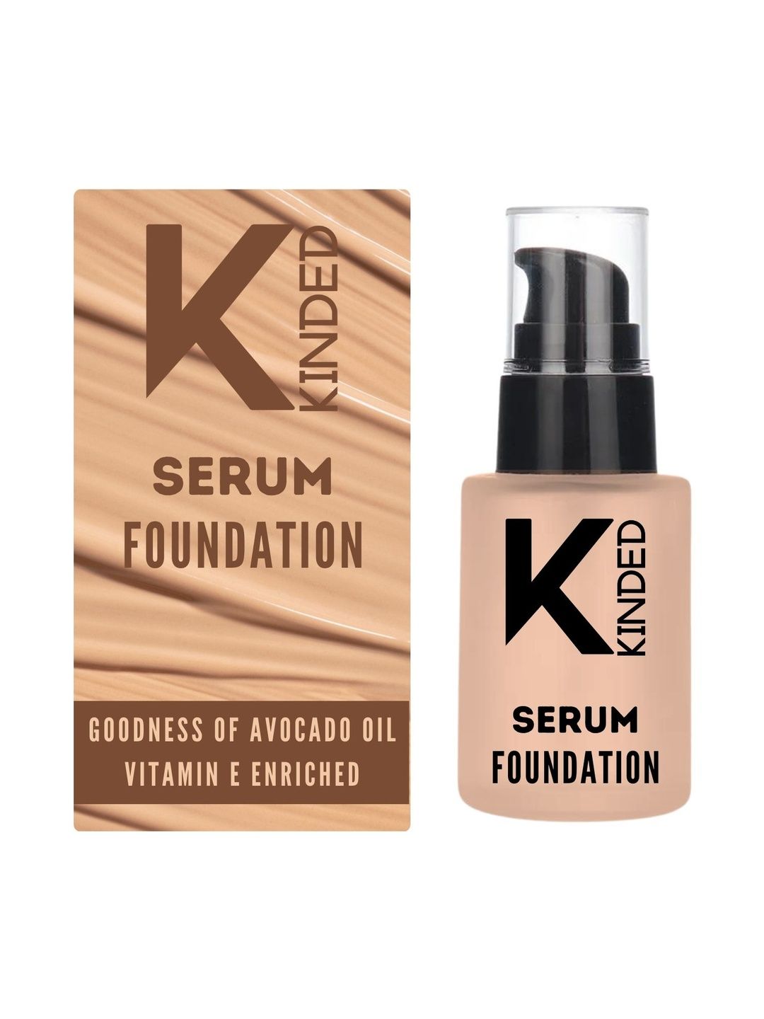 KINDED Dewy Finish Serum Foundation With Avocado Oil - 30 ml -Pink 03-picture-23