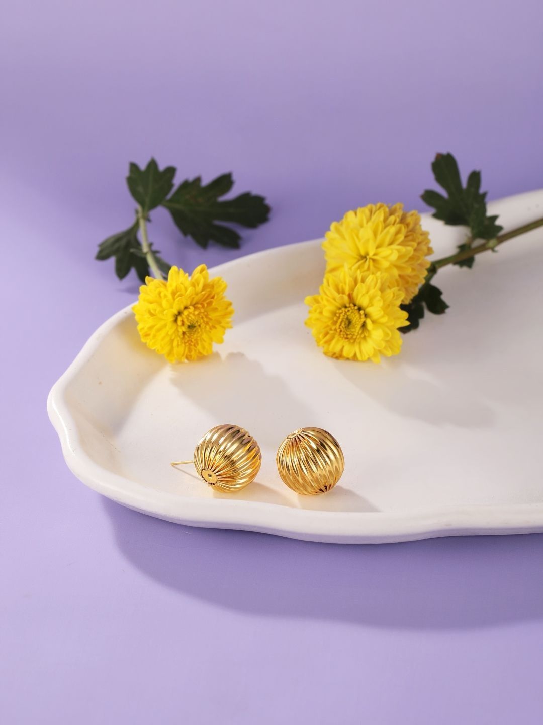 StyleCast Gold-Plated Contemporary Studs-picture-32