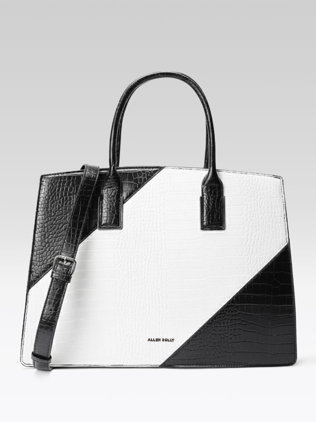 Allen Solly Monochrome Croc-Textured 16" Laptop Handheld Bag-picture-20