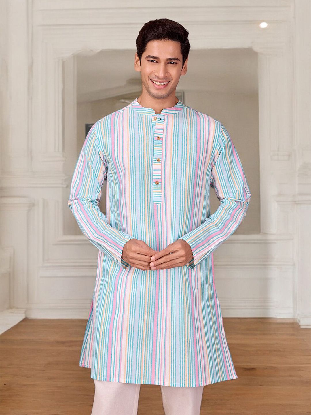 Anouk Rustic Men Printed Sequinned Kurta-picture-18