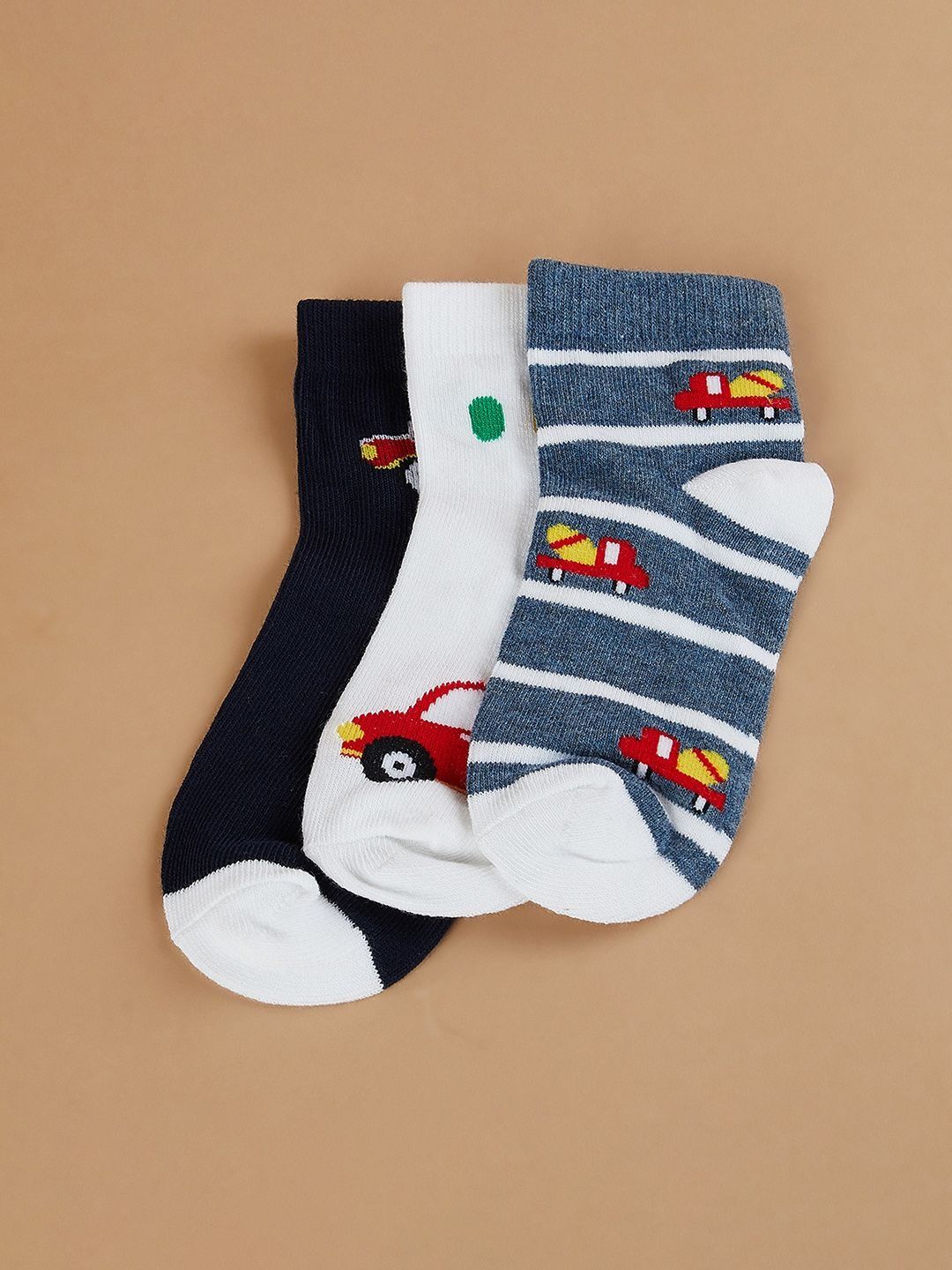 Fame Forever by Lifestyle Boys Pack Of 3 Printed Cotton Ankle-Length Socks-picture-24
