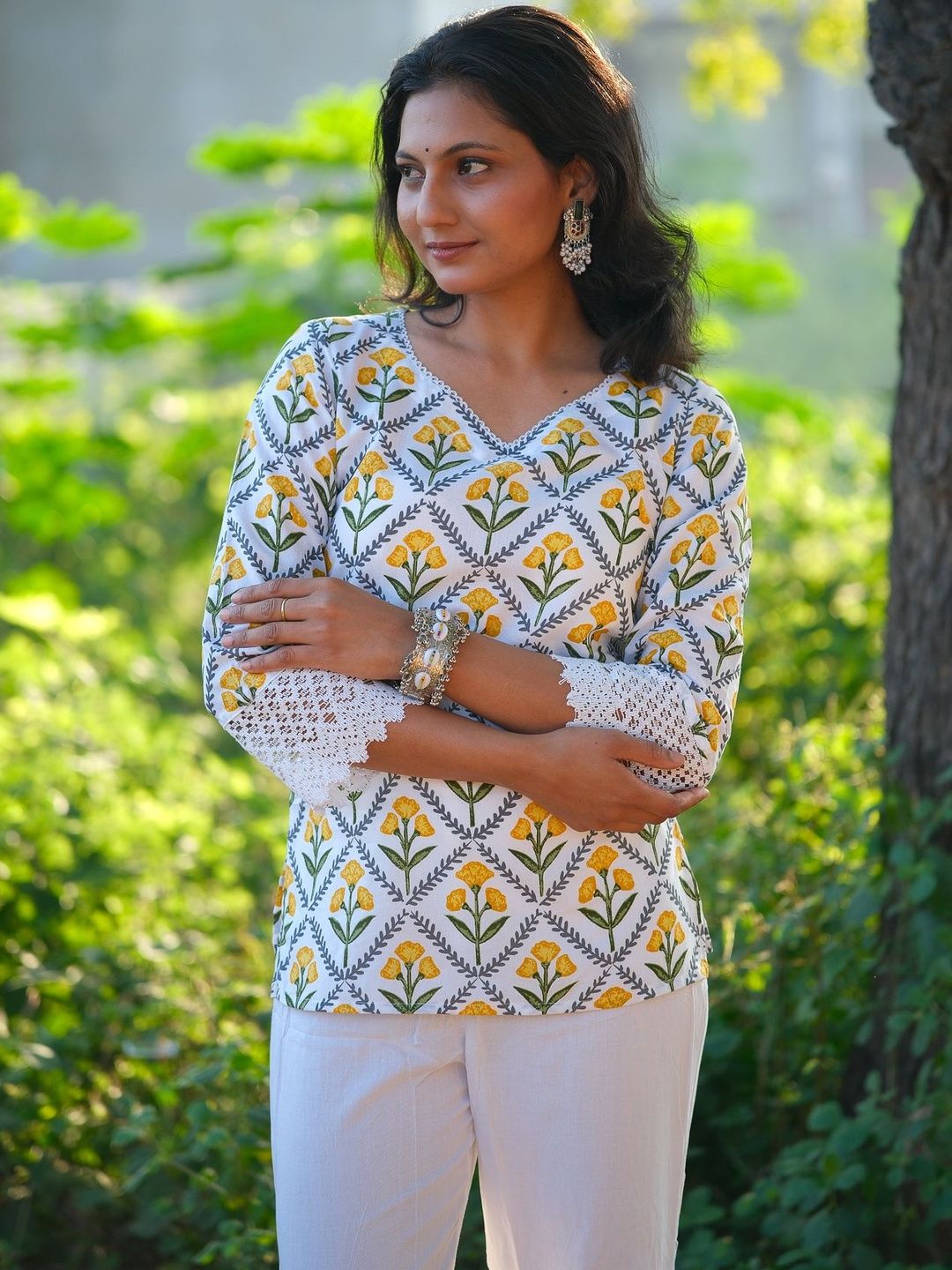 Metronaut Floral Print Cotton Top-picture-18