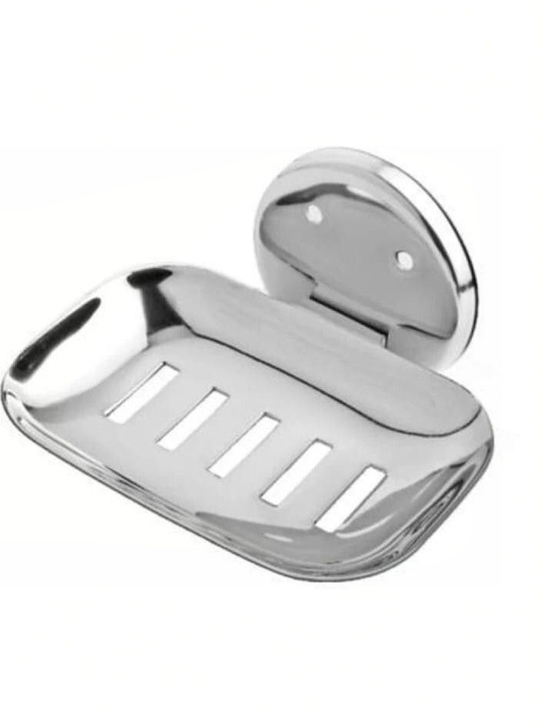WEKTU Silver-Toned & Silver-Toned Solid Stainless Steel Soap Dish-picture-56