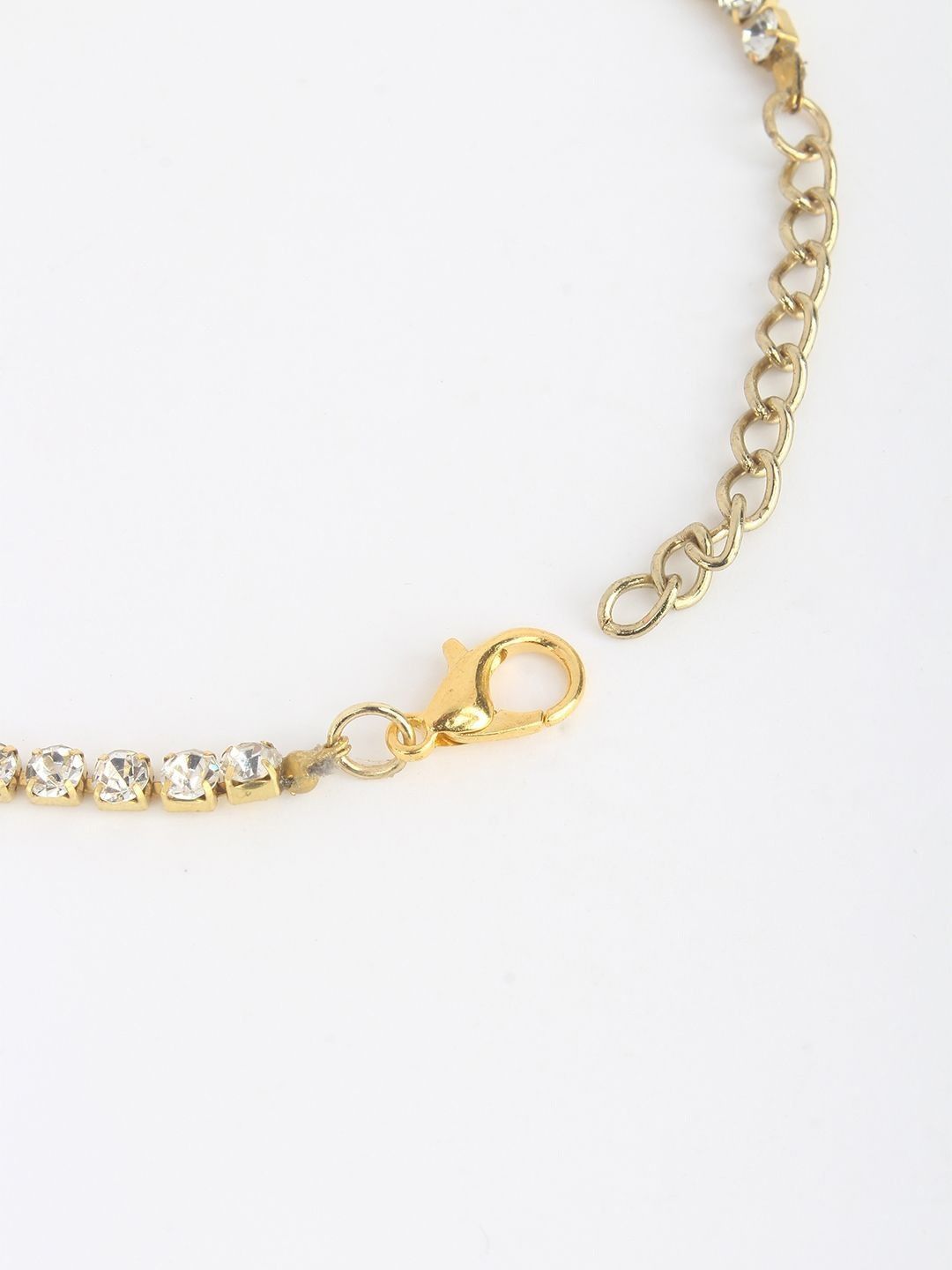 StyleCast Women Brass Cubic Zirconia Gold-Plated Link Bracelet-picture-16