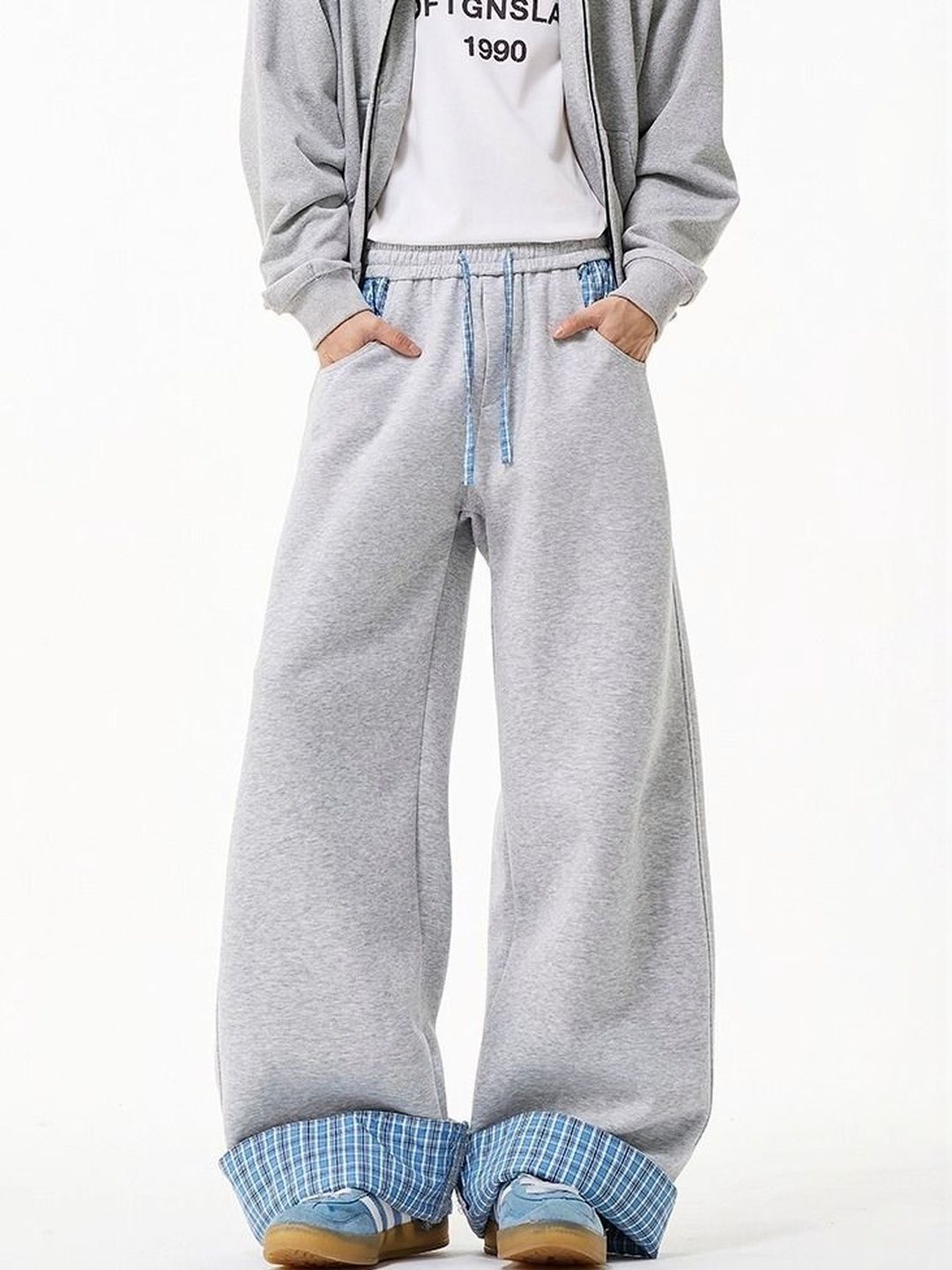 StyleCast x Revolte Men Checked Easy Wash Pleated Trousers-picture-14