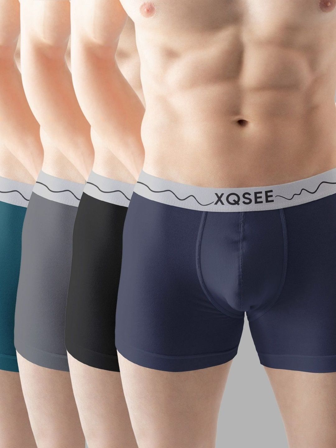 XQSEE Pack Of 4 Printed Mid-Rise Trunks-picture-40