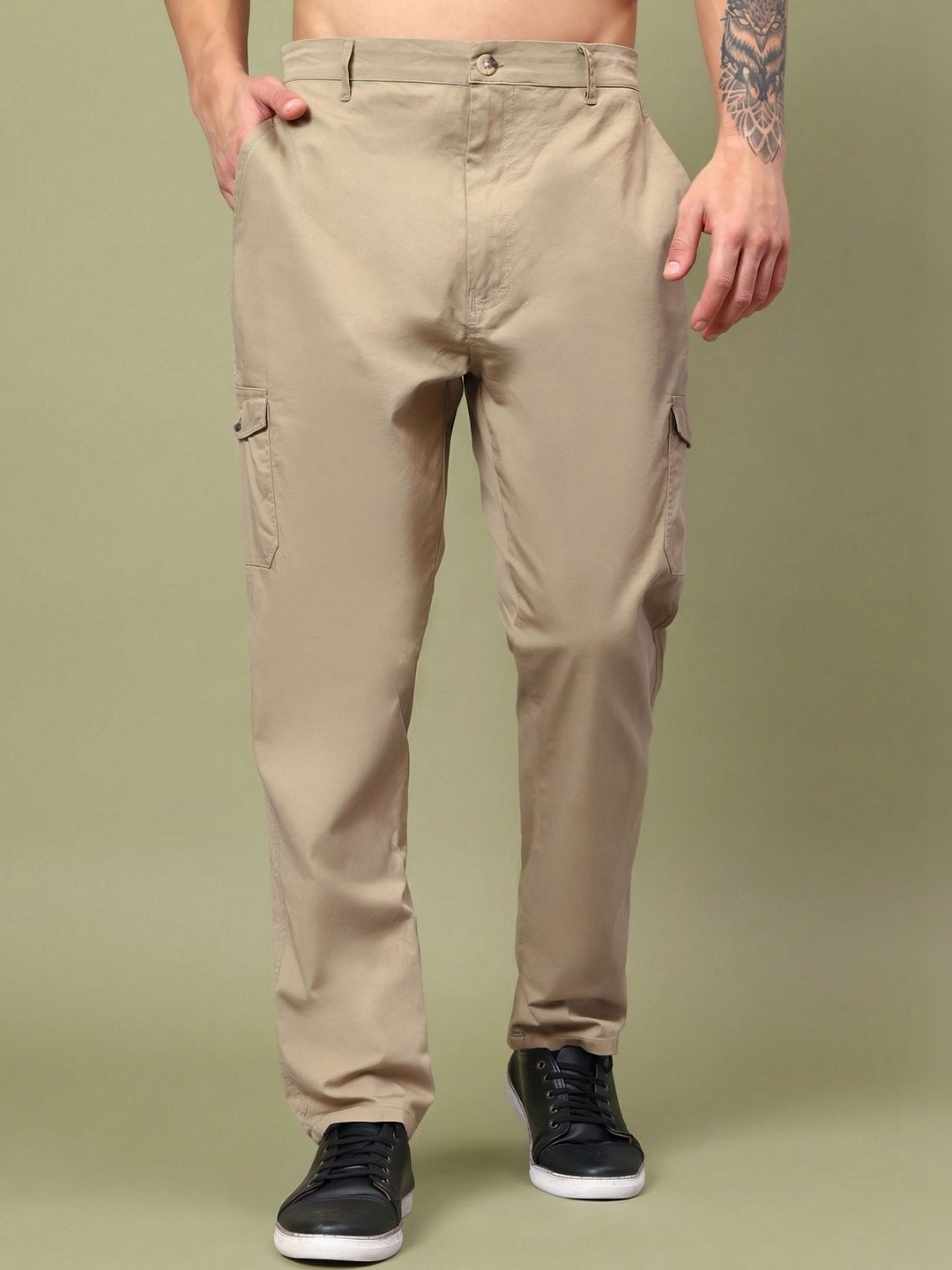 HAUWER Men Relaxed Easy Wash Cargos Trousers-picture-39
