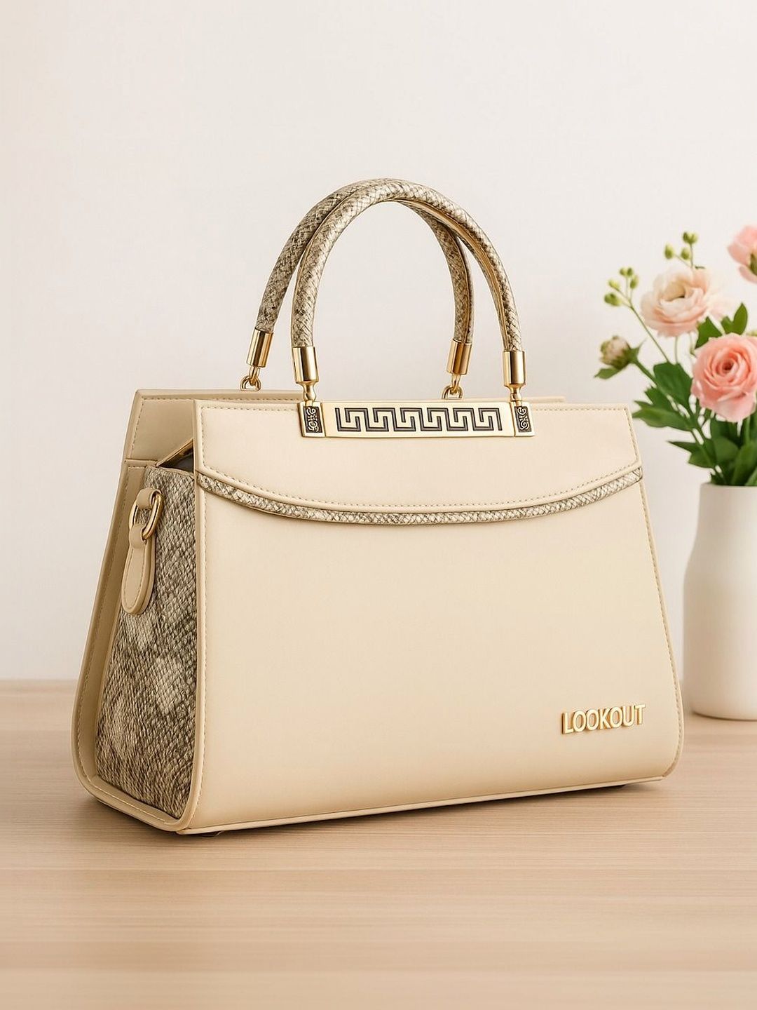 Lookout fashion Animal Colourblocked Structured Handheld Bag-picture-53