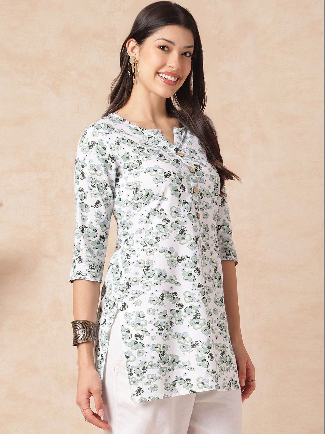 Sangria FUZN Floral Print Cotton Top-picture-30