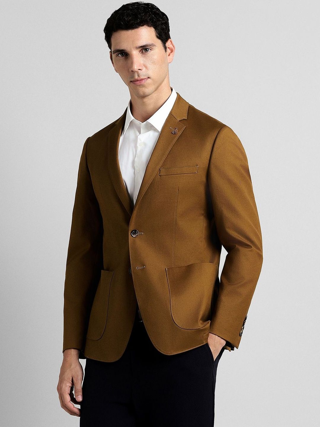SIMON CARTER LONDON Notched Lapel Single-Breasted Slim Fit Blazers-picture-21