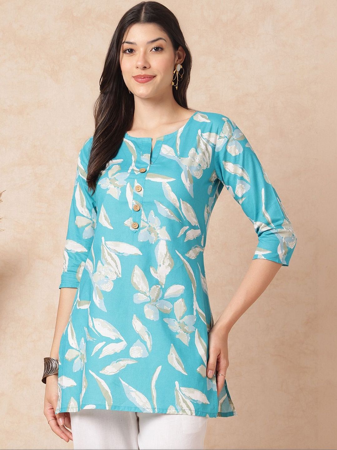 Sangria FUZN Floral Print Cotton Top-picture-58