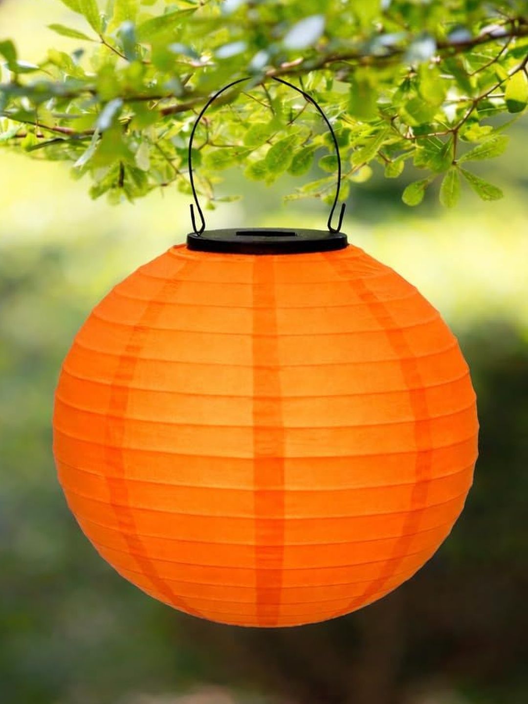 XERGY Solar Lantern Orange-Colored Textured Outdoor Hanging Lanterns-image-0