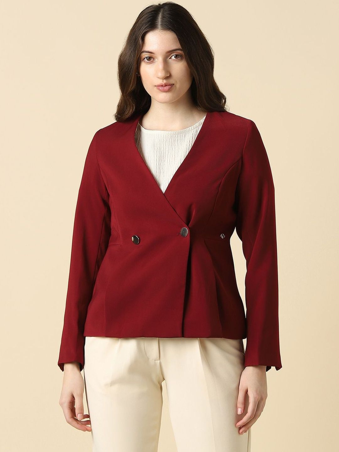 Allen Solly Woman Double-Breasted Blazers-image-48