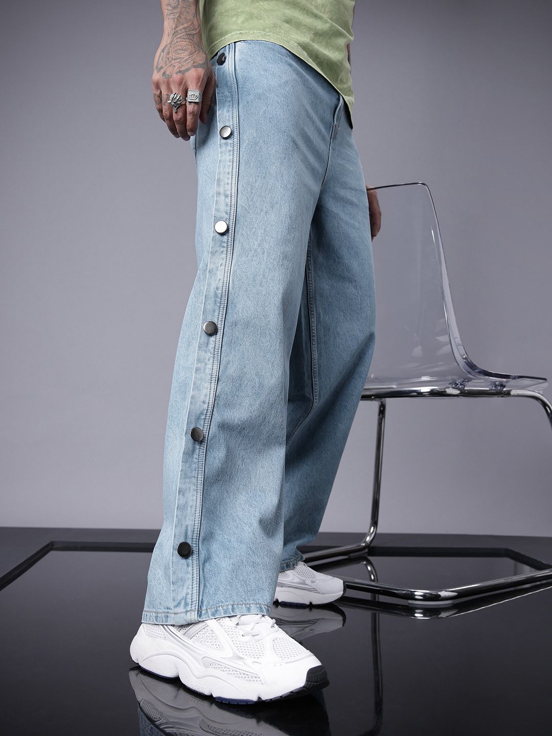 SOKO STREET Men Relaxed Fit Light Fade Pure Cotton Jeans-picture-23
