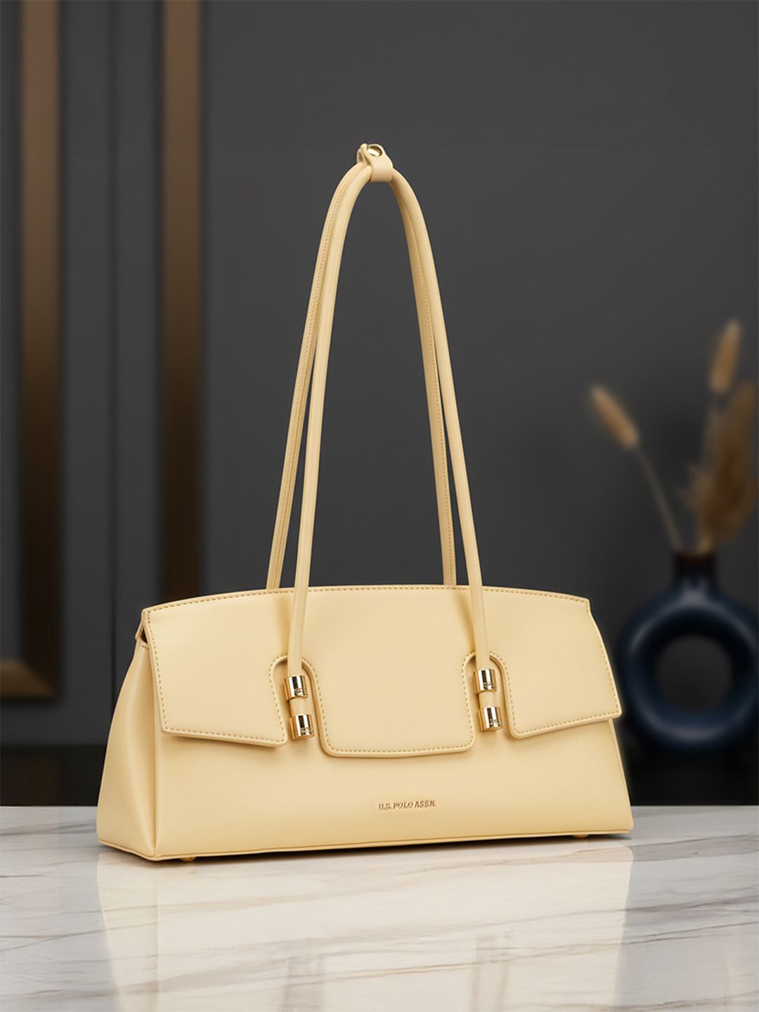 U.S. Polo Assn. Women Bambi Beige shoulder Handbag with Minimalistic Design-picture-54