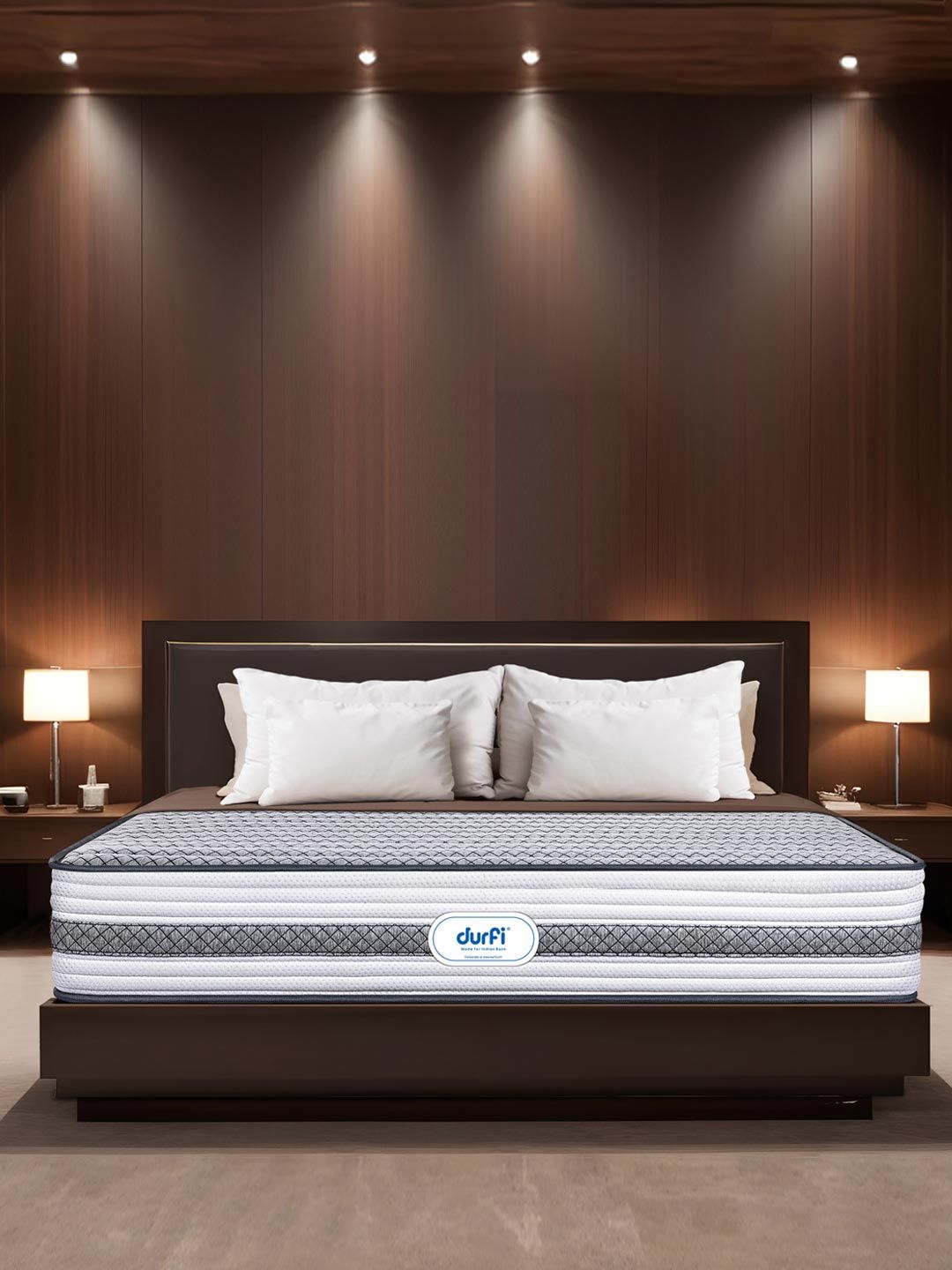 Durfi Grey Quilted Orthopedic Double Mattress-picture-24