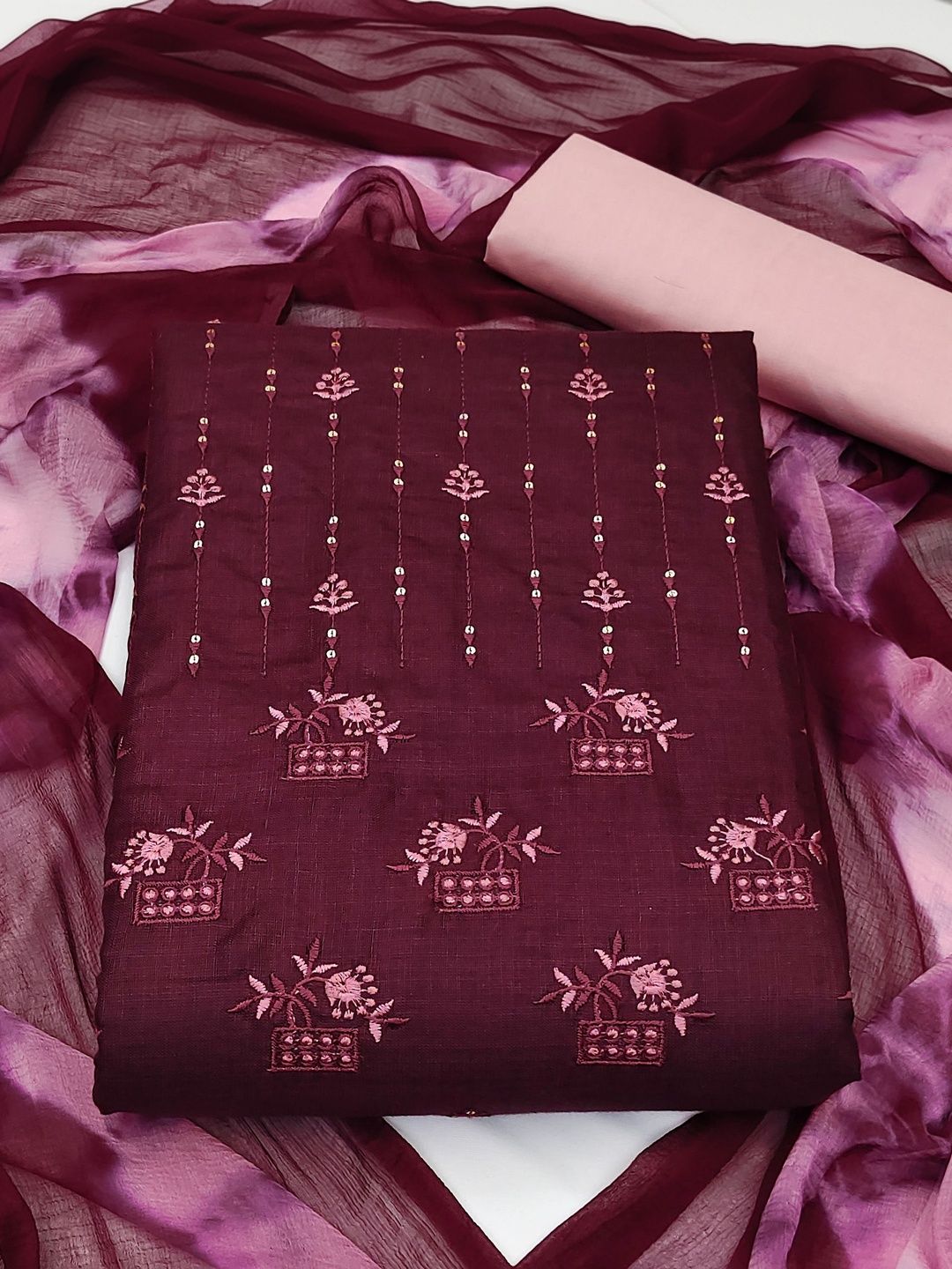 Dhaaga Ghar Embroidered Unstitched Dress Material