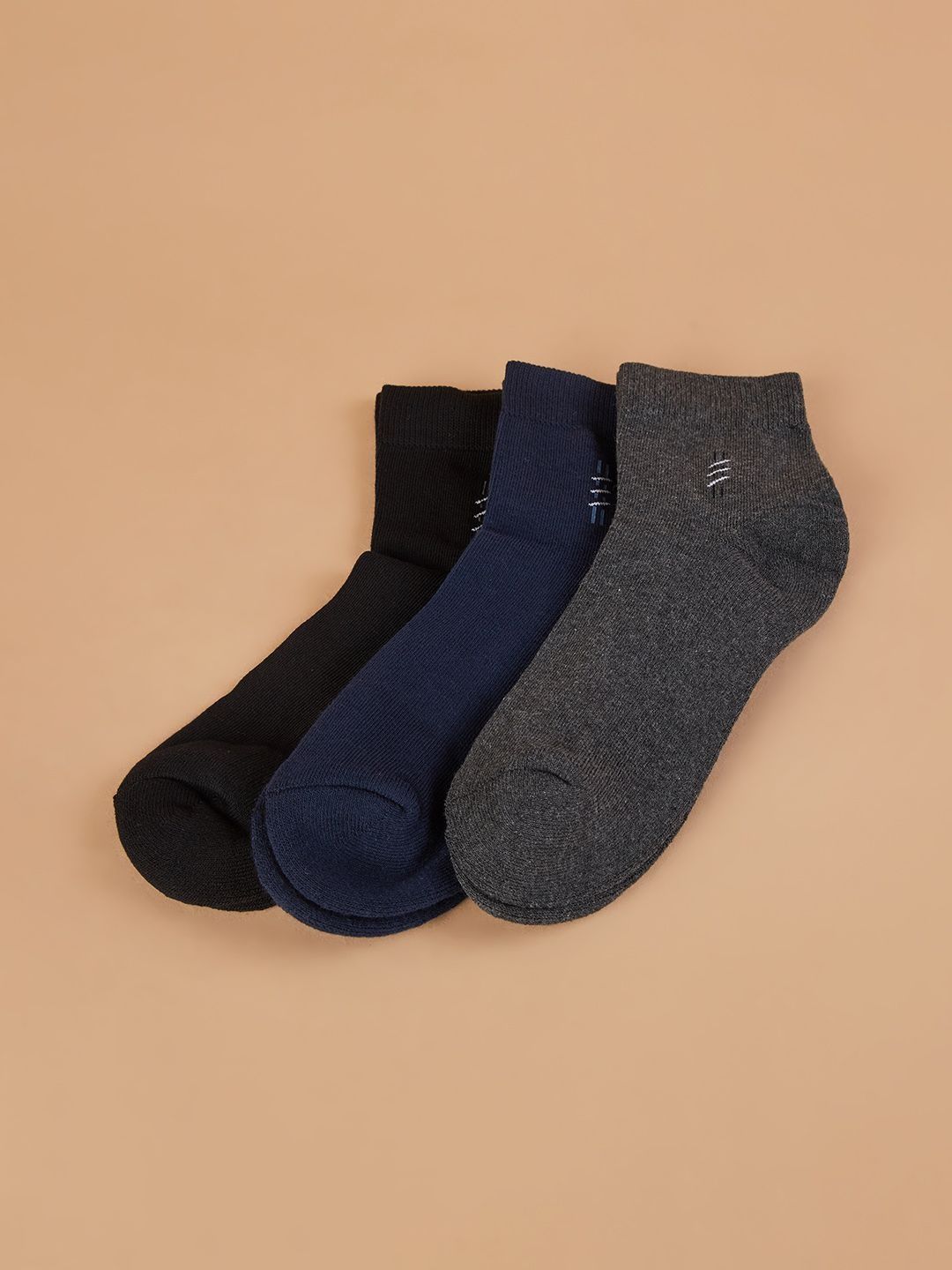 CODE by Lifestyle Men Pack of 3 Patterned Cotton Ankle Length Socks-picture-11