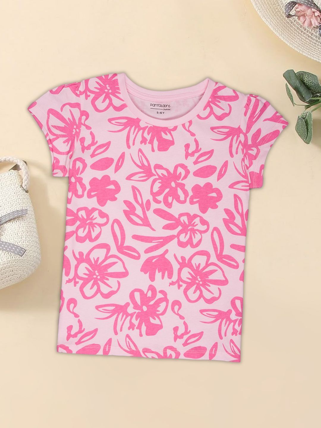 Pantaloons Junior Girls Floral Printed T-shirt-picture-34