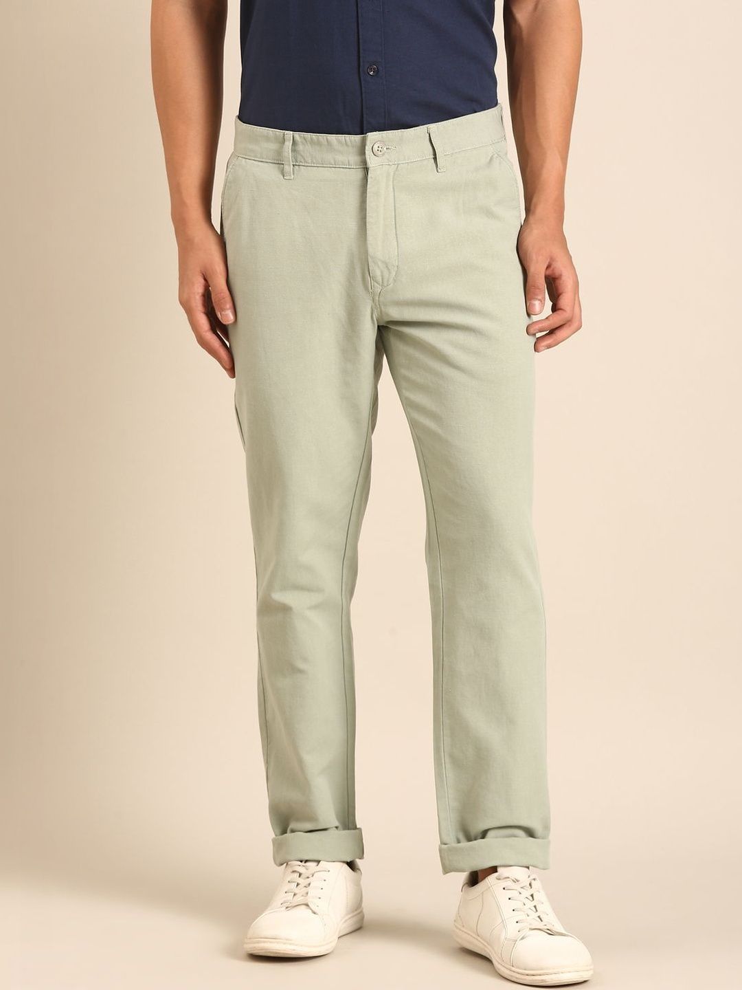 CAVALLO by Linen Club Men Slim Fit Chinos Trousers-picture-12