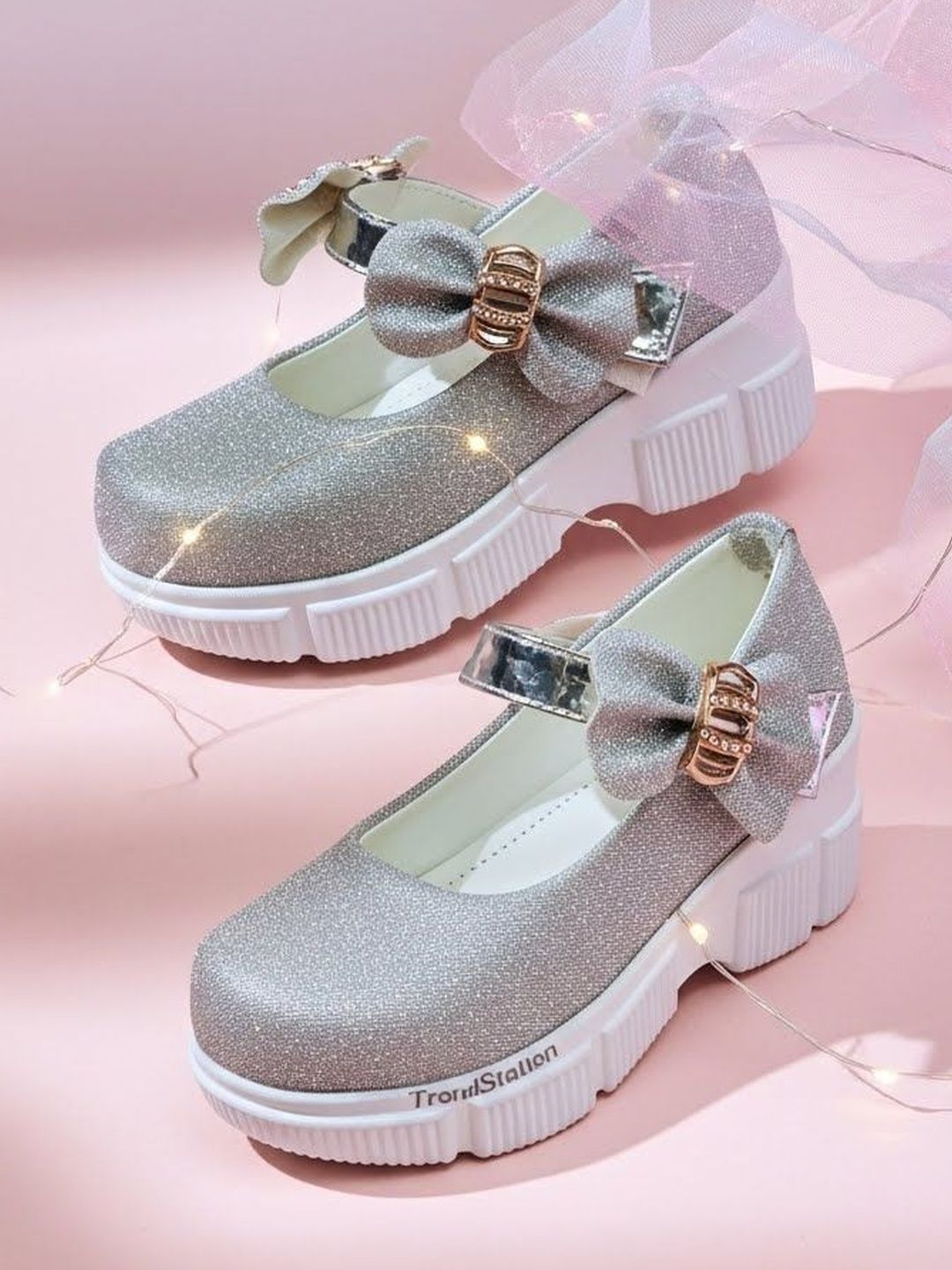FootStation Girls Textured Ballerinas-picture-47