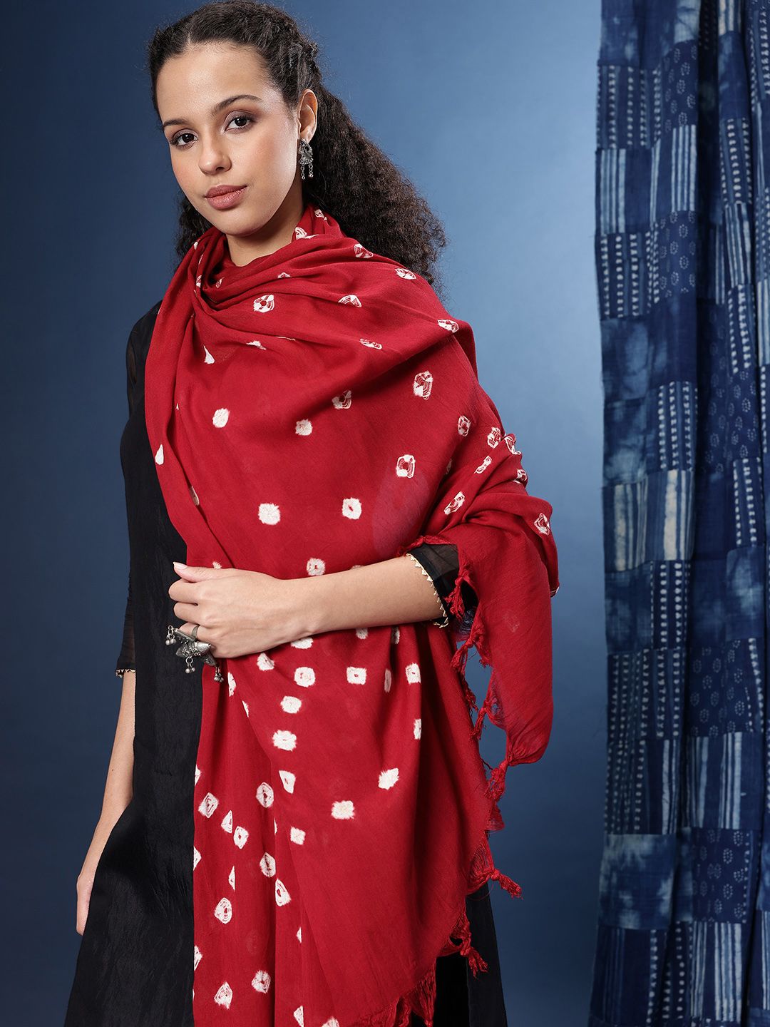 Taavi Pure Cotton Bandhani Dupatta-picture-46